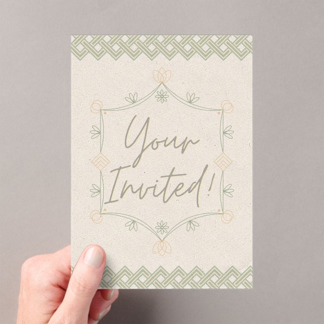 Soft and Whimsical Invite Acrylic Invitations (Insitu (Handheld))