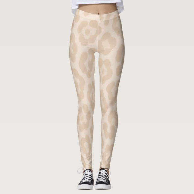 Soft Animal Luxury Pattern | warm Leggings (Front)