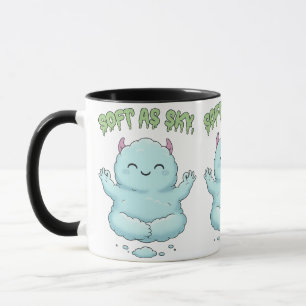 Soft as Sky: Kawaii Cloud Monster Zen Yoga & Medit Mug