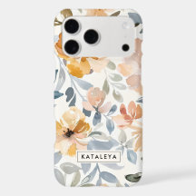 Soft Autumn Floral Personalized iPhone / iPad case