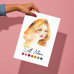 Soft Autumn Type Seasonal Colour Analysis Art Poster