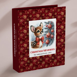Soft baby fawn snowy forest kids memory album binder