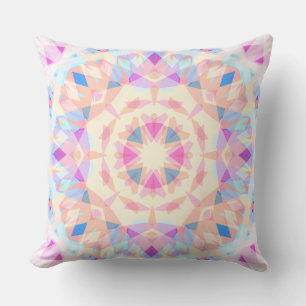Soft Baby Pink Blue Magic Star Summer Nursery Throw Pillow