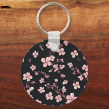 Soft Baby Pink Mini Sakura Pattern on Black - Deli