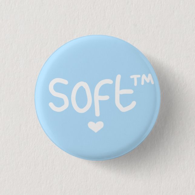 soft™ badge 1 inch round button (Front)