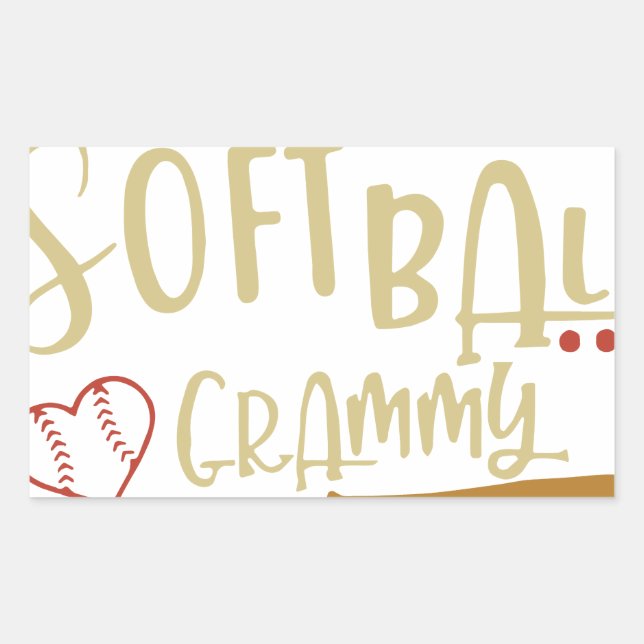 soft ball grammy baseball t-shirts sticker (Front)