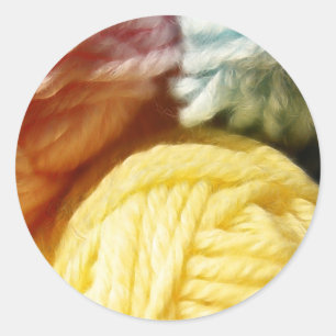 Soft Balls Of Yarn Classic Round Sticker