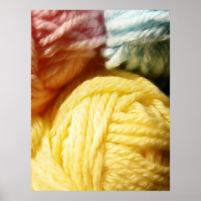 Soft Balls Of Yarn Poster (Front)