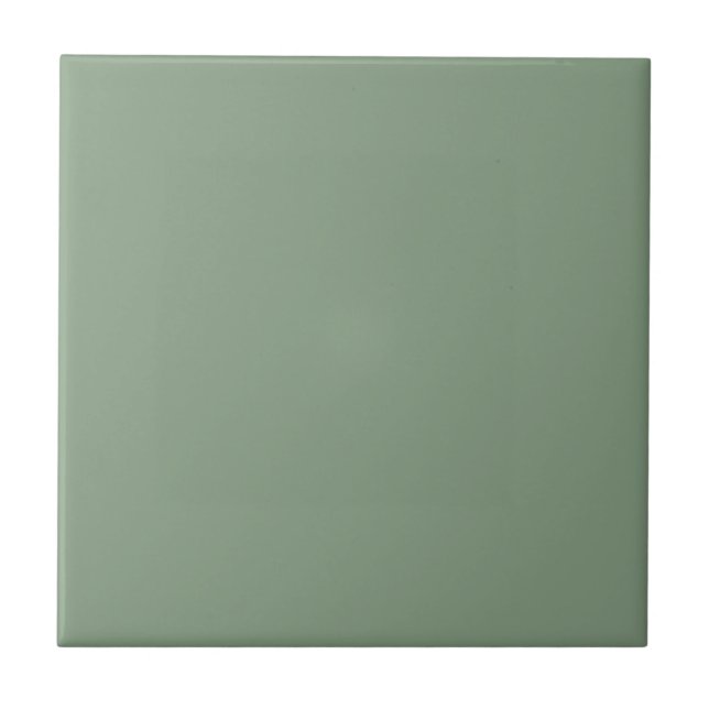 Soft Basil Green, Muted Neutral Solid Colour Tile (Front)