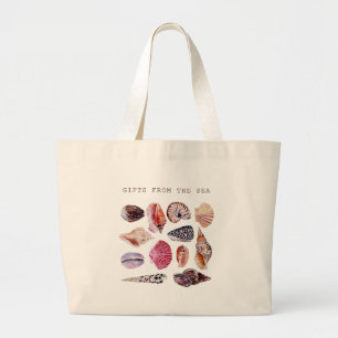 Soft Beach Shell Pattern Design Large Tote Bag