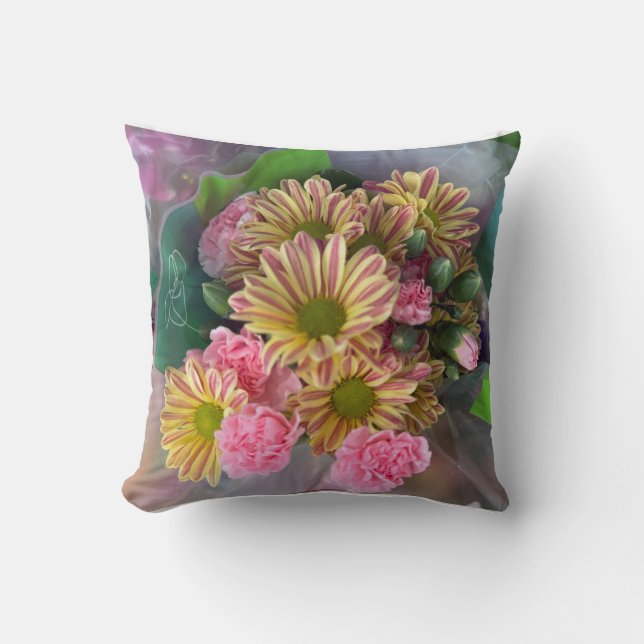 soft beauty  throw pillow (Front)