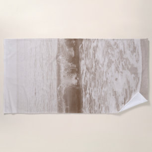 Soft Beige Atlantic Ocean Bliss 2 #ocean #art  Beach Towel