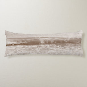 Soft Beige Atlantic Ocean Bliss 2 #ocean #art Body Pillow