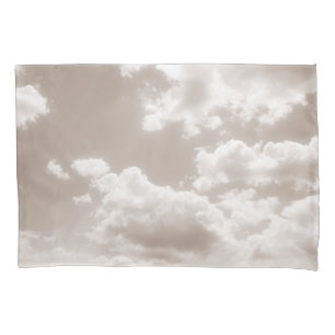 Soft Beige Clouds 5 #clouds #art  Pillowcase