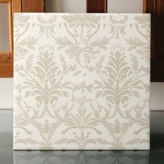 Soft Beige Damask Tile