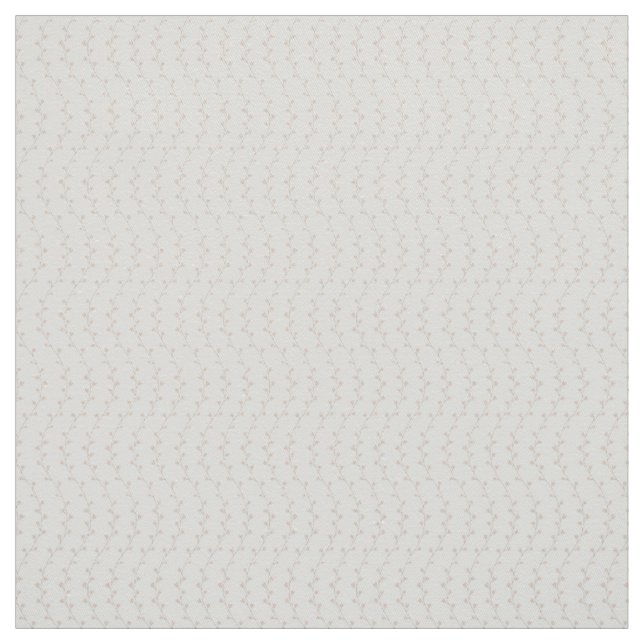 Soft Beige Vine with Tiny Heart Leaves Fabric (Swatch)
