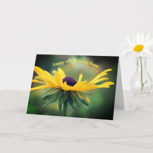 Soft Black Eyed Susan Personalized Birthday  Card