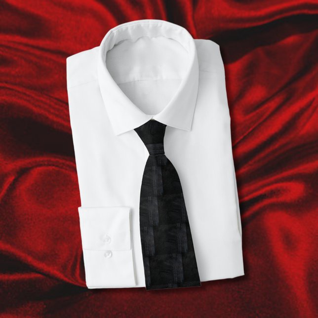 Soft Black Faux Suede Leather Tie (Creator Uploaded)