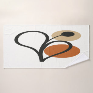 Soft Bloom Contemporary Botanical  Bath Towel