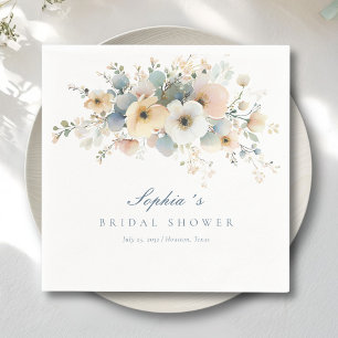 Soft Bloom Elegant Bridal Shower Napkin