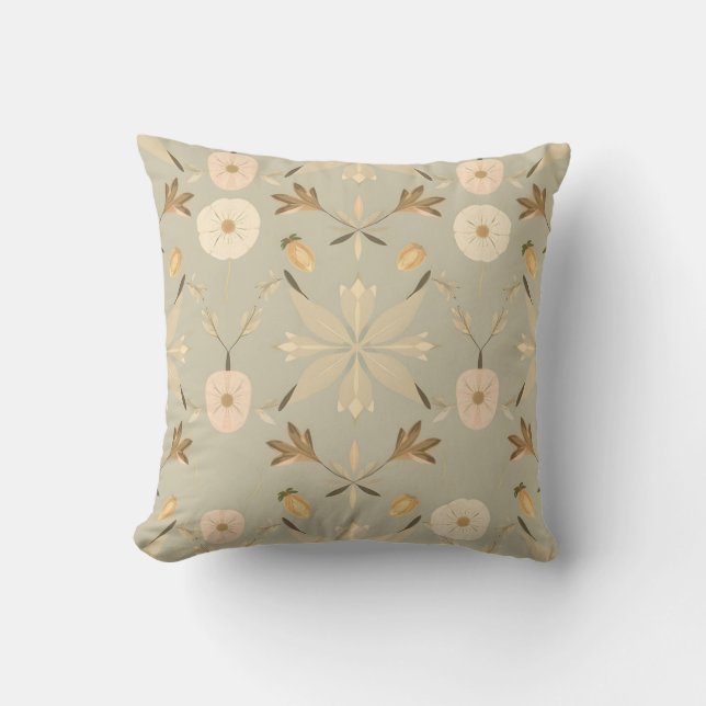 Soft Blooms Natural Element Pillow (Front)