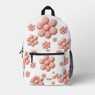 Soft Blossom A Gentle Touch of Nature Printed Backpack