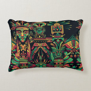 Soft Blue "Ancestral Paradigm" Plush Accent Cushio Accent Pillow