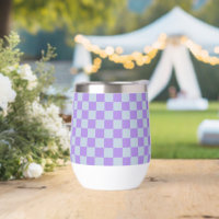 Soft Blue and Lavender Chequered
