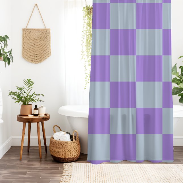 Soft Blue and Lavender Chequered (Creator Uploaded)