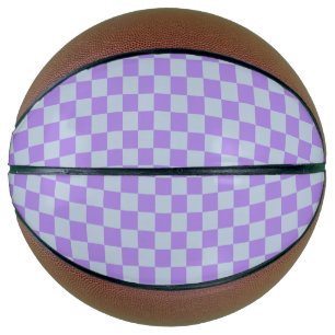 Soft Blue and Lavender Chequered Basketball