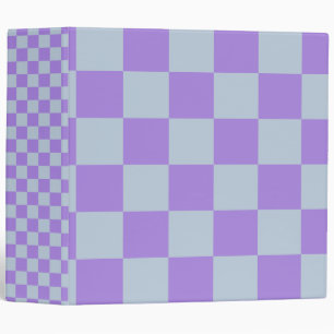 Soft Blue and Lavender Chequered Binder