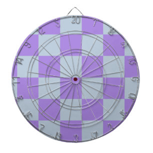 Soft Blue and Lavender Chequered Dartboard