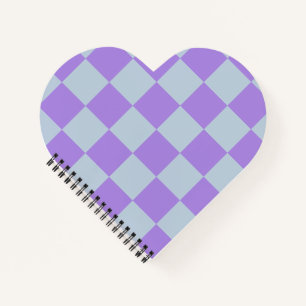 Soft Blue and Lavender Chequered Notebook