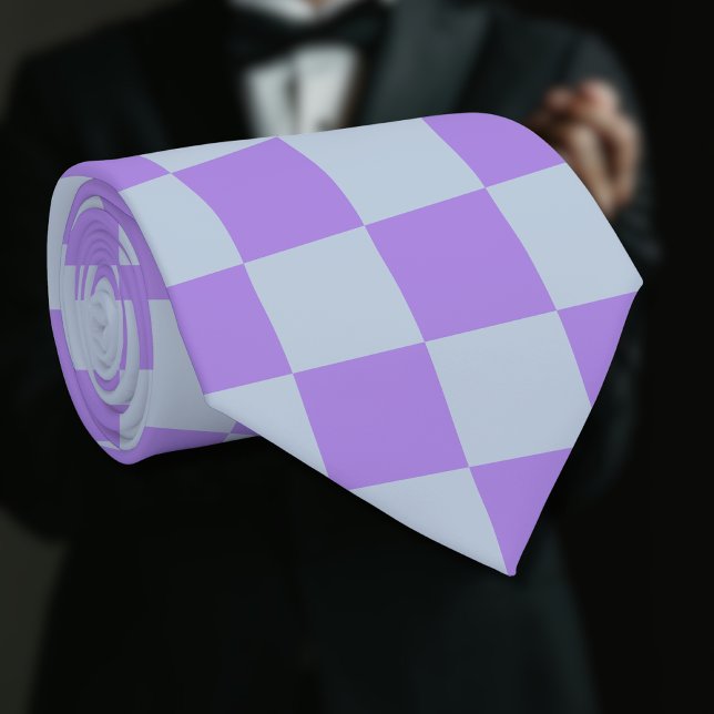 Soft Blue and Lavender Chequered Tie (Creator Uploaded)