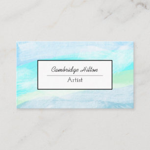 Soft Blue and Teal Business Card