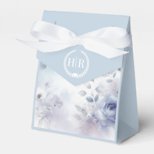 Soft Blue Blossoms and Lavender Mist Wedding Favor Box