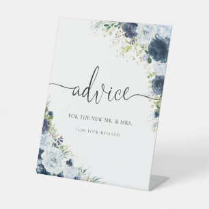 Soft Blue Botanical Advice Sign