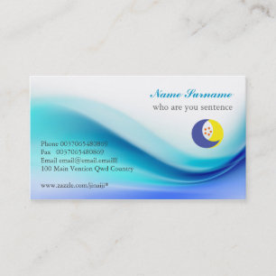 soft blue business card