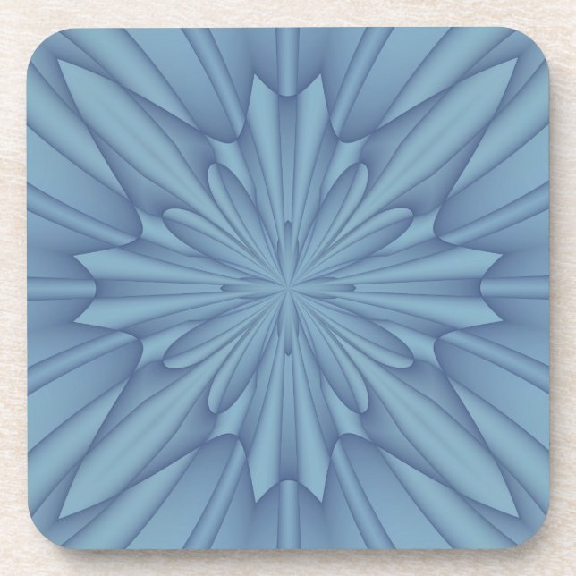 Soft Blue Christmas Stars Coaster (Front)