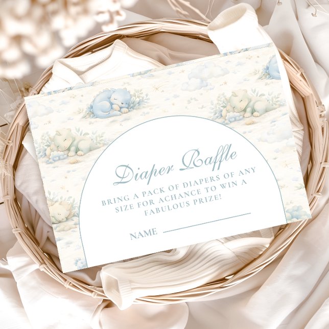 Soft Blue Dino Diapper Raffle Enclosure Card (Creator Uploaded)
