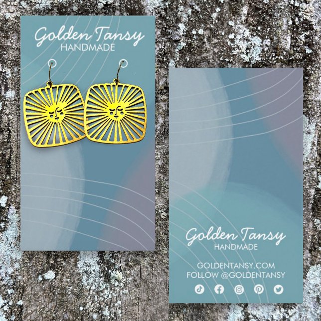 Soft Blue Earring Necklace Jewellery Display Card (Creator Uploaded)