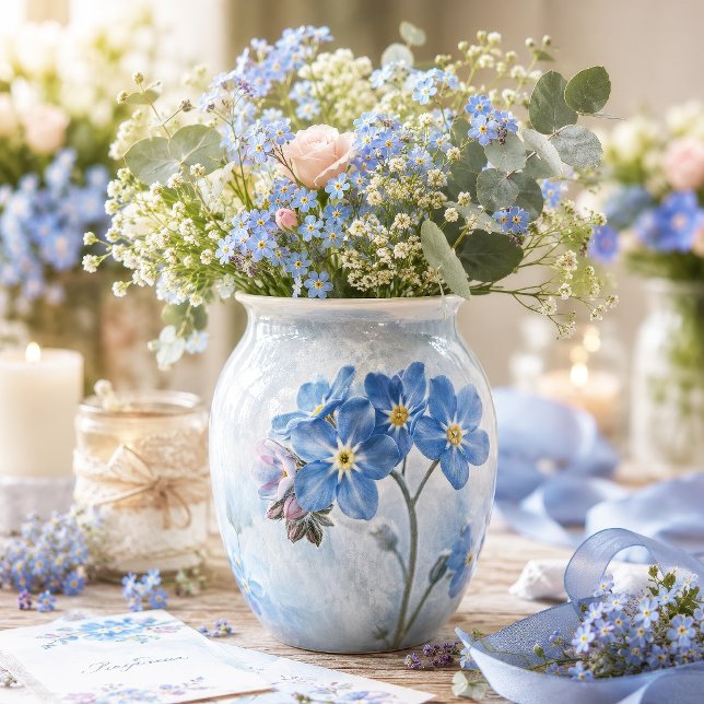 Soft Blue Floral Forget-Me-Not Macro Tissue Paper (Creator Uploaded)