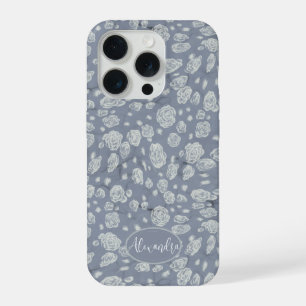 Soft Blue Floral Waters iPhone 15 Pro Case