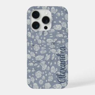 Soft Blue Floral Waters iPhone 15 Pro Case