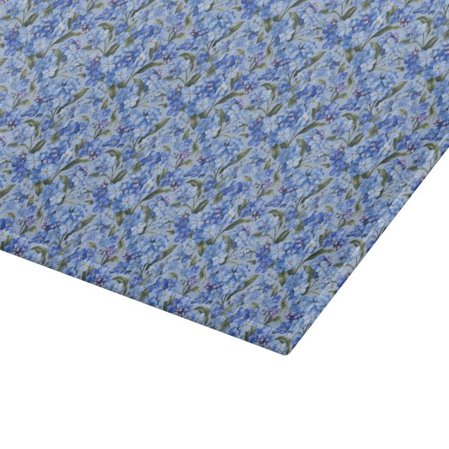 Soft Blue Forget-Me-Not Blossoms Cutting Board (Corner)