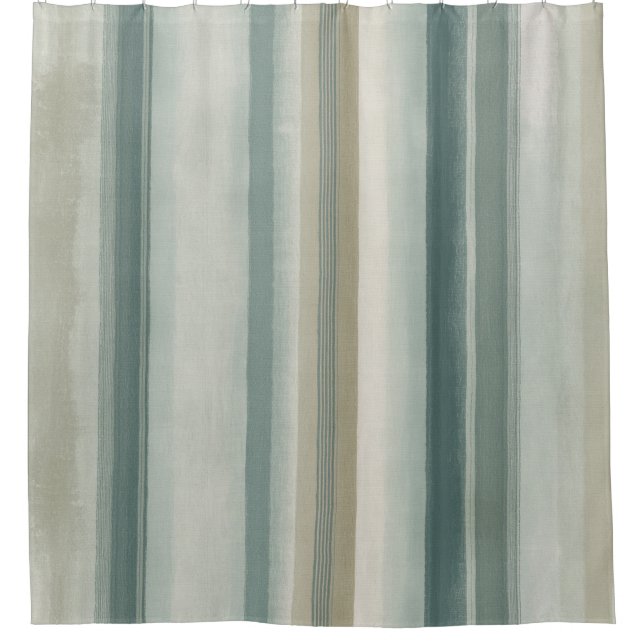 Soft Blue Green Light Teal Beige Weathered Stripe (Front)
