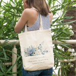 Soft Blue Green Succulent Floral Botanical Wedding Tote Bag<br><div class="desc">Soft Blue Green Succulent Floral Botanical Bunch Theme Collection.- it's an elegant script watercolor Illustration of pastel blue green succulent, eucalyptus, bunch, perfect for your succulent botanical wedding & parties. It’s very easy to customize, with your personal details. If you need any other matching product or customization, kindly message via...</div>