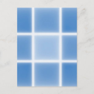 Soft Blue Grid Tile Pattern Postcard