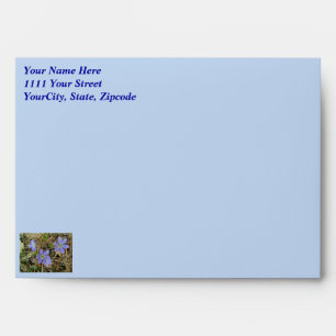 Soft Blue Hepatica Wildflower Envelope