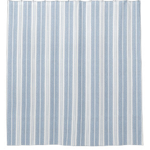Soft Blue Herringbone Fern Striped Pattern